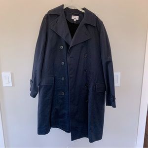 Uniqlo women’s belted trench in navy, size Large